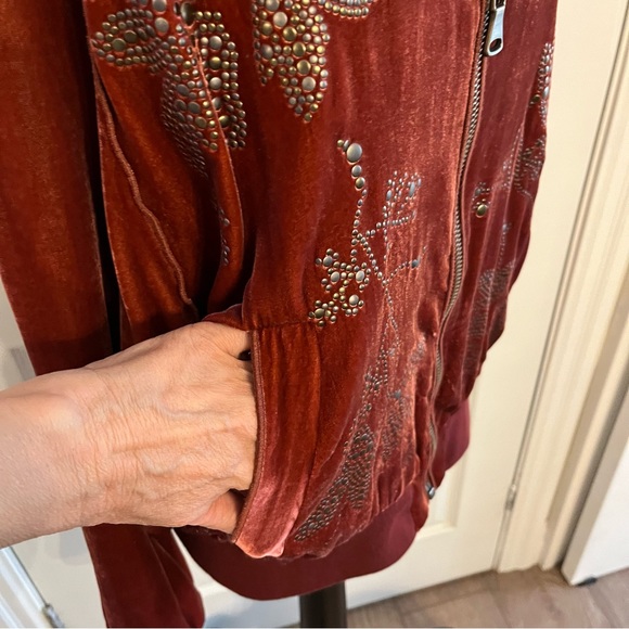 ZARA STUDIO Velvet Bomber Jacket , Limited Edition , Sz L - Picture 9 of 17